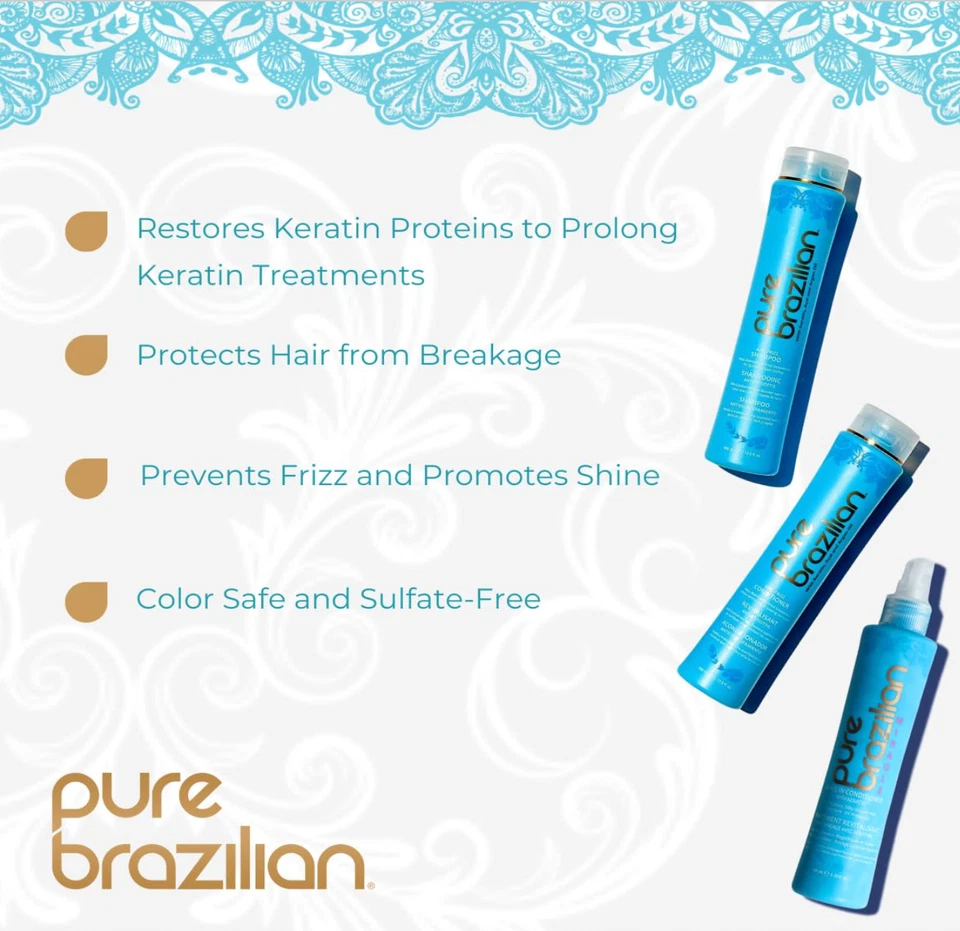 Champú y acondicionador PURE BRAZILIAN 3 piezas sin enjuague Foto 2 de 2