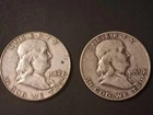 Lot (2) 1951-D & 62-D Franklin Half Dollar Coins