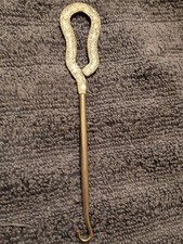 Vintage Ornate Art Deco handle 5.25  Shoe Boot Button Hook Metal