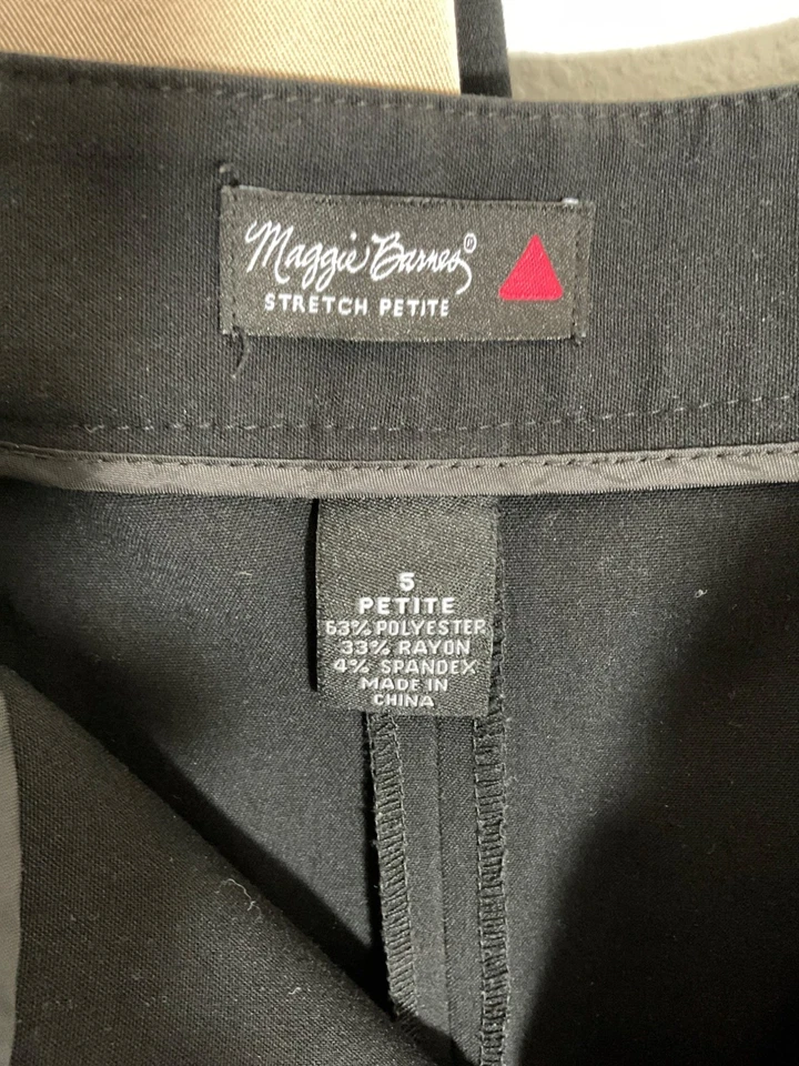 3 unidades - Pantalones de vestir Maggie Barnes & Added Dimensions para mujer tela elástica S Pe Foto 4 de 4