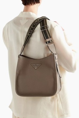 Prada triangle-logo hobo shoulder bag