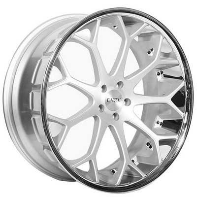 Azad Wheels AZ99 22x9 Silver with Chrome SS Lip (4pcs) A2