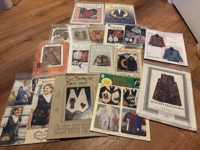 Lot Patterns Vests & Jackets Sewing Crafting Novelties Quilting Shirts Clothing