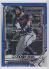 2021 Bowman Chrome Prospects Mega Box Blue Mojo Refractor Shea Langeliers 6u5
