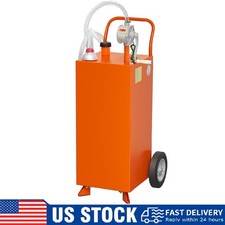 30 Gallon Fuel Caddy ,Portable Transfer Tank Gas Diesel Storage Tank with Pump