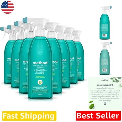 Method Foaming Tub Tile Cleaner 8pk 28oz Eucalyptus Mint Plant-Based Bleach-Free