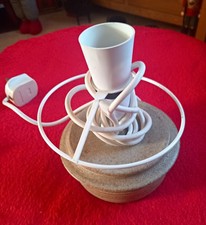 Unmarked Broadstairs Pottery Table Lamp With Shade Holder