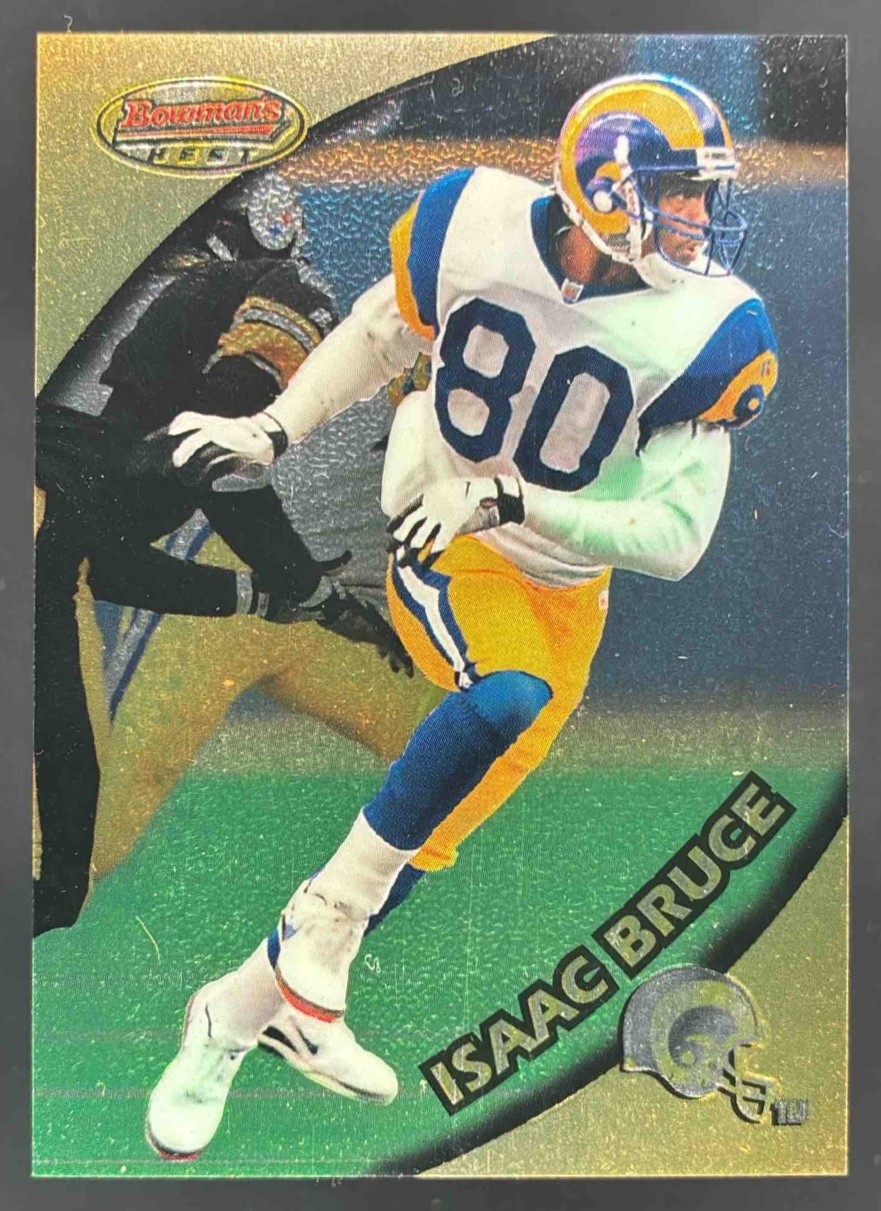 1997 Topps Stadium Club Isaac Bruce Bowman's Best Previews #BBP7 Rams
