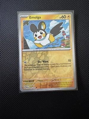 Pokemon TCG Emolga 069/167 Twilight Masquerade Reverse Holo Common 60 HP