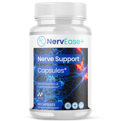 (1 Pack) Nervease Advanced Nerve Support Strength Formula Nerve Ease 60 Caps