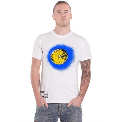 The Stone Roses T Shirt Blau Lemon Band Logo Oasis Waterfall offiziell