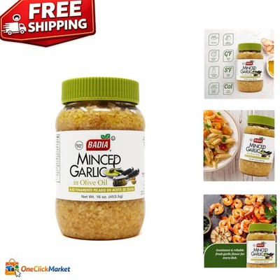 Convenient 16 oz Minced Garlic with Olive Oil   Bold Flavor for Quick Cooking