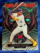 Jackson Chourio 2025 Donruss Baseball Unleashed Green Laser Brewers
