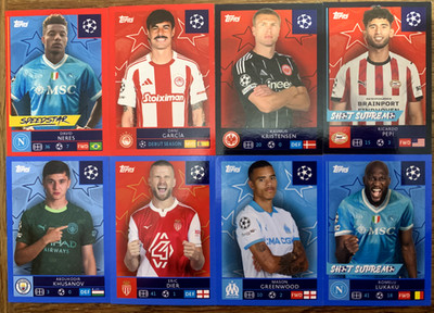 Topps UCL Champions League 2025/26 - Parallel aussuchen Blau Schwarz Rot