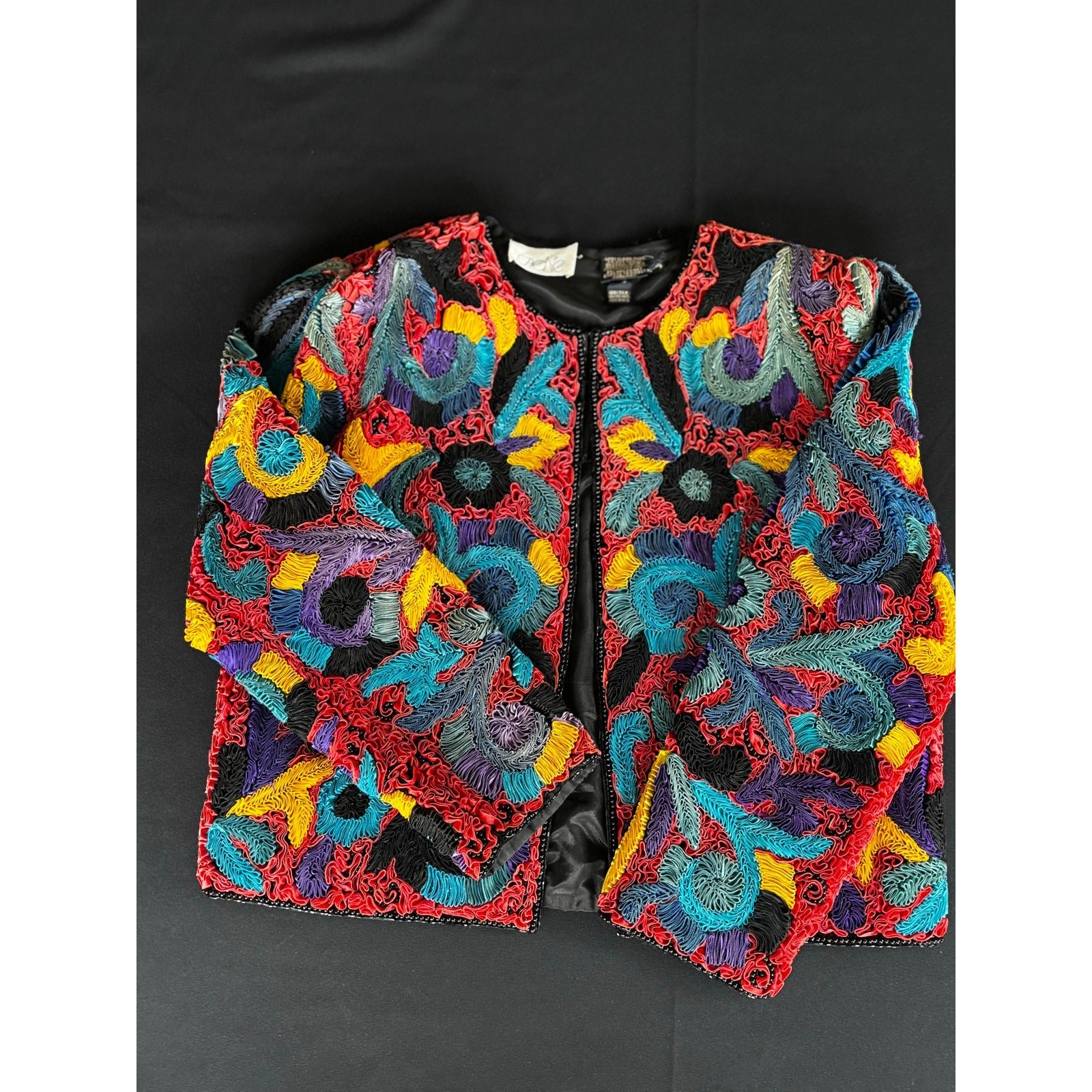Vintage Cache Silk Art Jacket - image 1