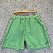 Vintage Crazy Shirts Hawaii Cotton Shorts Drawstring Mens XL Green Key Lime Dyed