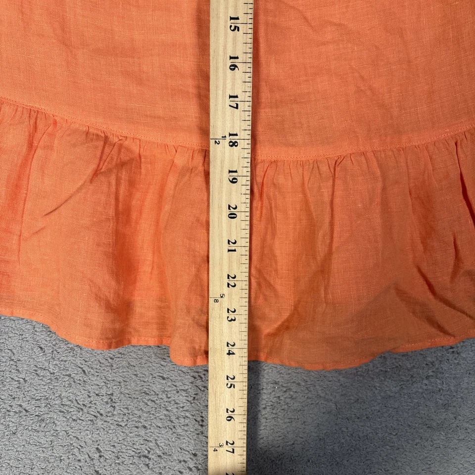 Falda Lápiz Trompeta Vintage Juicy Couture Pequeña S Lino Naranja Dopamina Y2K Foto 4 de 4