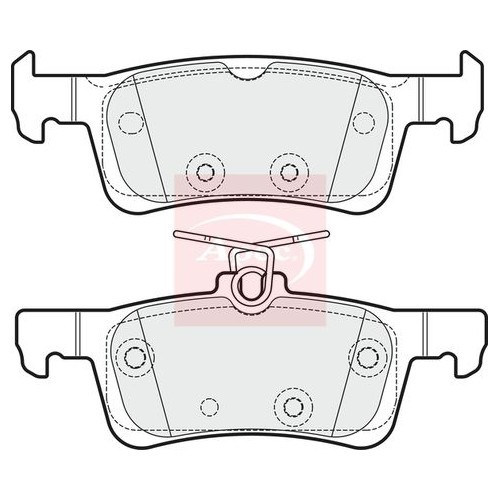 Peugeot 308 Iii 2021 BremsbeläGe Hinten (R90) Apec PAD1975-image