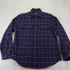 J.CREW Shirt Mens Medium Blue Oarsmen Flannel Plaid Long Sleeve Button Down