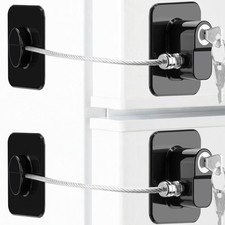 2 Pack Fridge Lock Freezer Lock with 4 Key for Child Safety Refrigerator Locks..