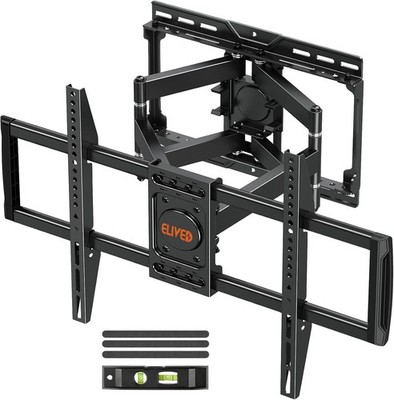 ELIVED TV Wall Mount for Most 37-82 Inch OLED QLED TVs, 8 Ball Bearings Black 