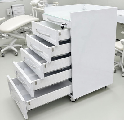 5 Drawers Special Storage Cabinet Mobile Cart Stainless Locker Medical