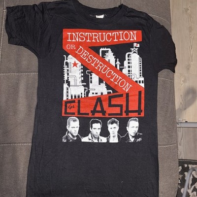 Black 1983 The Clash Tinstruction or destruction Shirt Unisex All Sizes K378