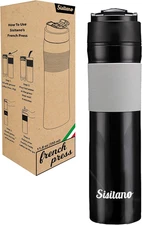 2In1 Travel French Press Coffee Maker, Portable 11.8 Oz Tumbler Coffee French Pr