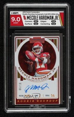 2019 Panini Contenders Gold 6/10 Mecole Hardman Jr HGA 9 MINT Auto RC 0e3p