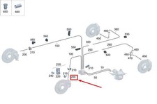 MERCEDES-BENZ EQS V297 Bremsschlauch vorne links A2974206300 NEU ORIGINAL