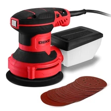 Orbital Sander Corded Hand Sander: 5" Random Orbital Sander with Dust Box, 6 ...