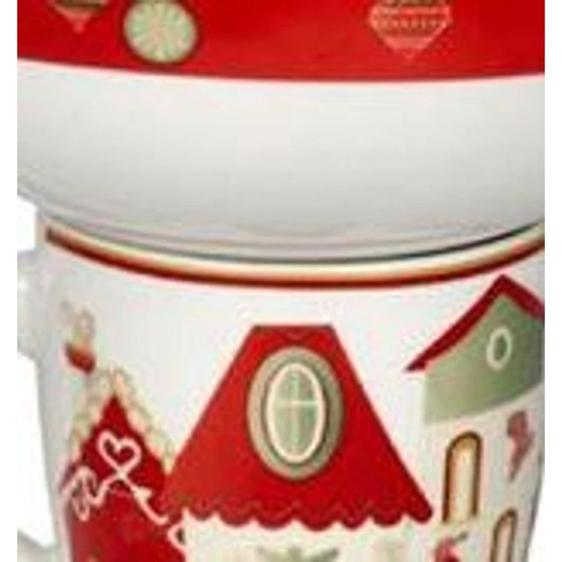 Mug con Ciotola Natale BRANDANI Villaggio in Festa Bianco Porcellana Colazione, fotografia 8 di 9