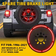 3rd Spare Tire Led Brake Lights Mount High Stop Light For Jeep Wrangler Jk 86-21