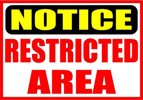 notice restricted area decal safety sign sticker osha