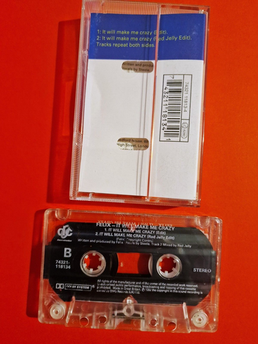 Felix ~ It Will Make Me Crazy. (90s Progressive House Cassette Single) - Picture 5 of 7