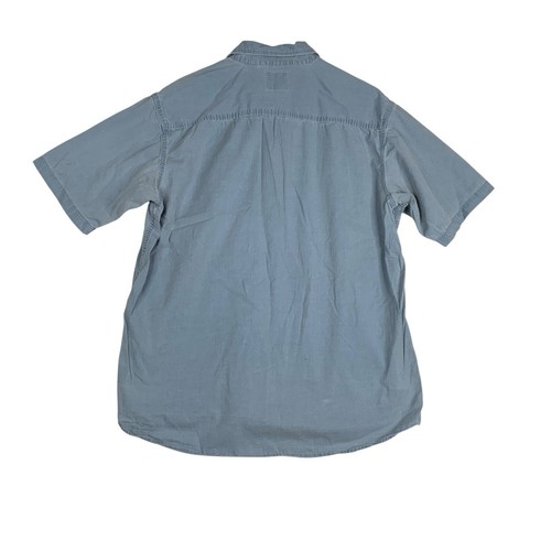 Red Head Brand Co. Men’s Button-Up ShirtLarge Blue-Gray Short Sleeve 100%Cotton - Picture 5 of 9