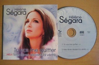 HELENE SEGARA Tu vas me quitter 2-track CD Single Card sleeve