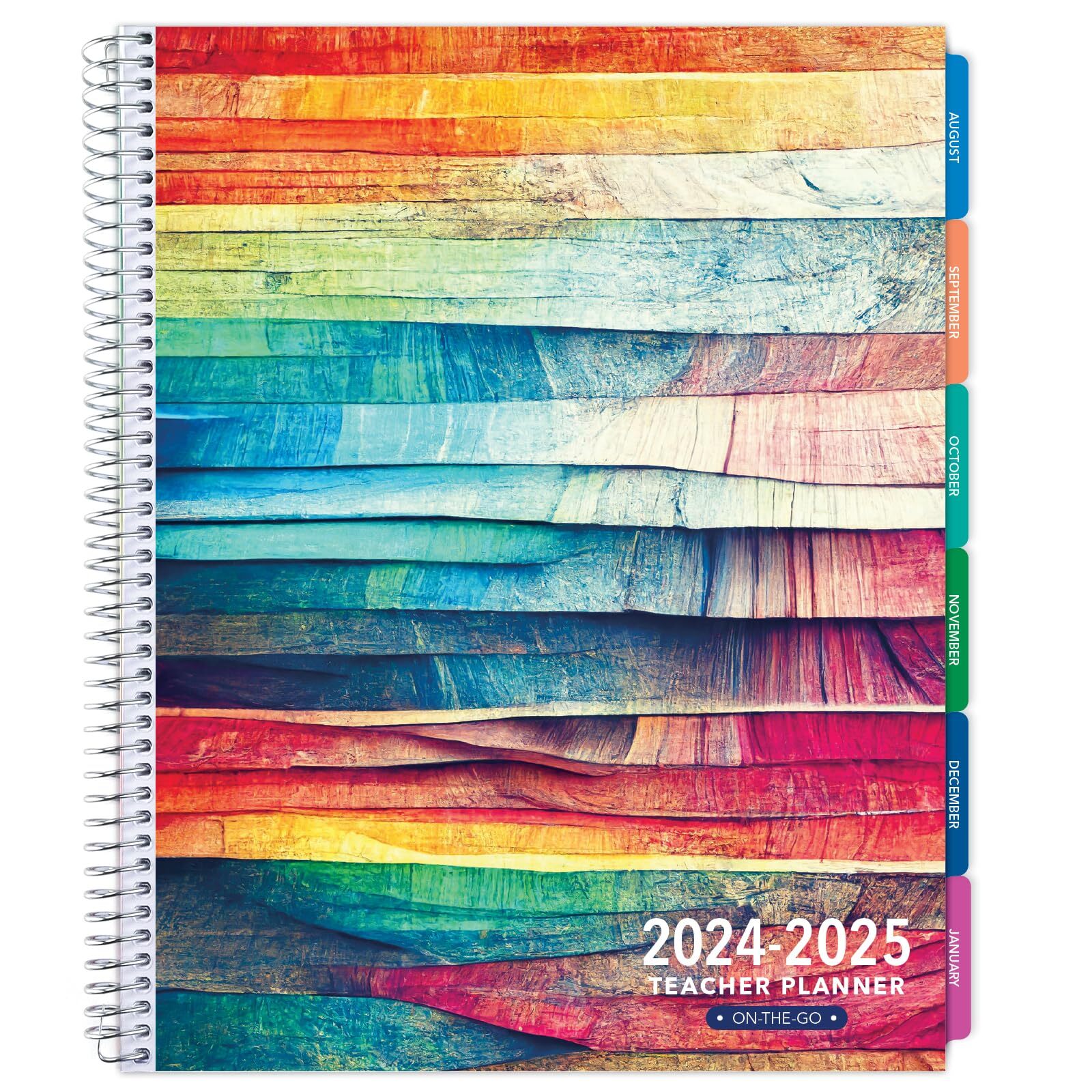 Aug 2024-Jul 2025 Lite Teacher Lesson Planner Notebook 8.5x11 Daily Weekly Mo...