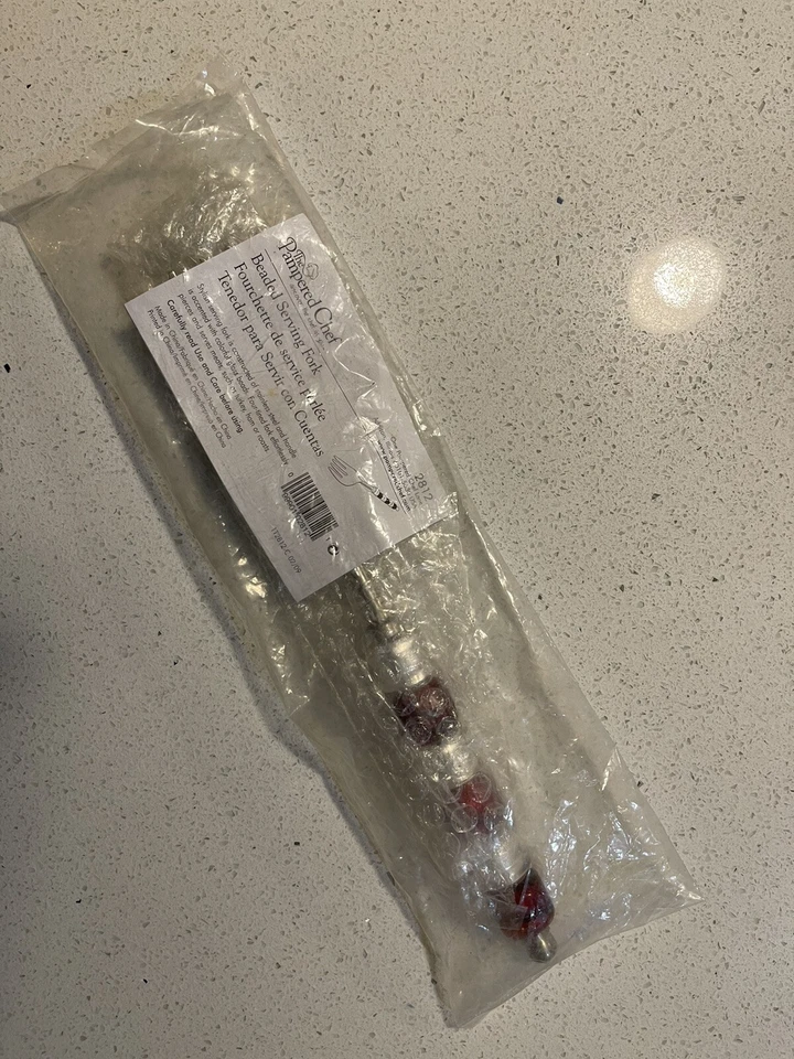 The Pampered Chef Stainless Beaded Serving Fork Four-Tined - BRAND NEW SEALED ✅ - Image 3 of 4