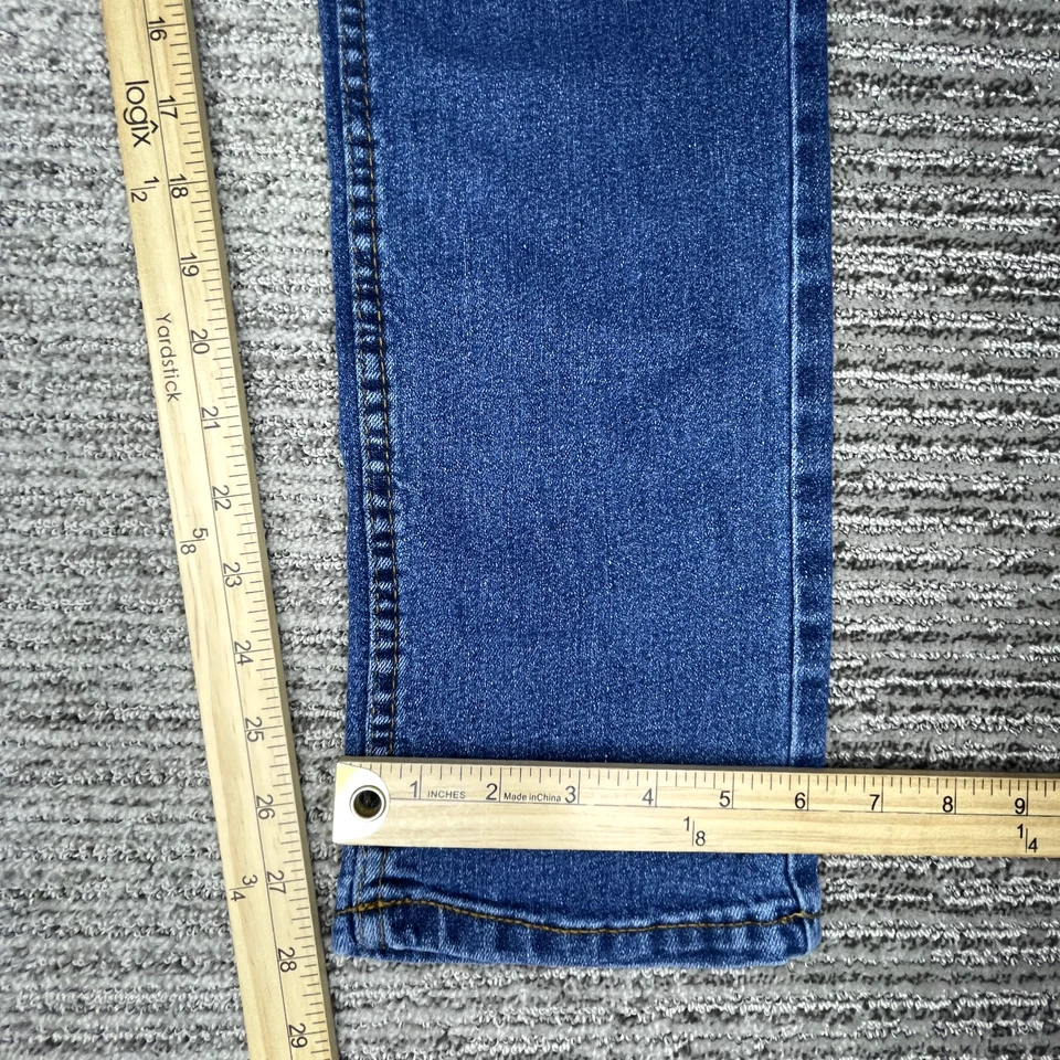 Jeans Calvin Klein Talla 16 Largos Niñas Jóvenes Ajustados Tiro Medio Denim Azul Foto 3 de 4