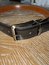 LEATHER Reversible 34" Black/ Brown Belt  EXCELLENT  FAST Shipping