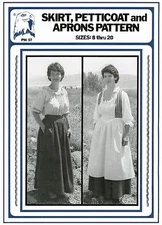 Ladies 1700s-1800s Skirt, Petticoat & Aprons 8-20 Eagle's View Sewing Pattern 57