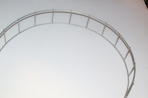 Kurtain Kraft WREATH BASE metal 14" diam 2" tall w/2x2" vertical holes (sew rm) - Picture 4 of 6