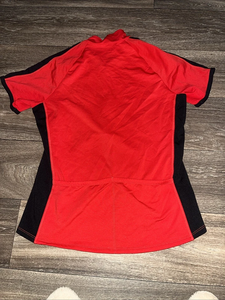 Camiseta de ciclismo Shebeest para mujer grande roja #SS Foto 3 de 3