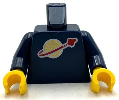 Lego New Minifigure Dark Blue Torso Space Classic Moon Logo High on Torso Part