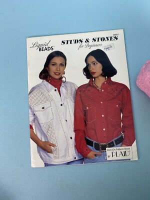 1993 Studs and Stones For Beginners Liquid Beads Iron-On Pattern Book