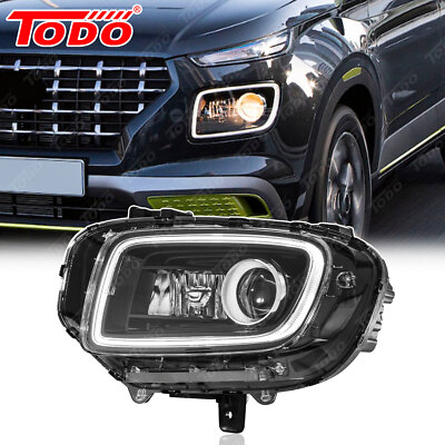 #ad #ad Halogen Headlight Assembly Driver Side For 2020 2025 Hyundai Venue With LED DRL $189.99