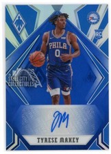 Tyrese Maxey 2020-21 Panini Chronicles Phoenix Blue Rookie Auto #PH-TYM 17/25