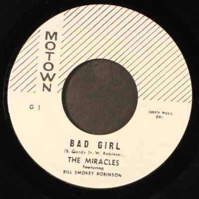 MIRACLES: bad girl / you can depend on me MOTOWN 7'' Single 45 RPM