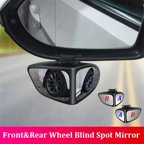2x 360° Car Side Mirror Blind Spot Mirror Rearview Mirror Wide Angle Mirror